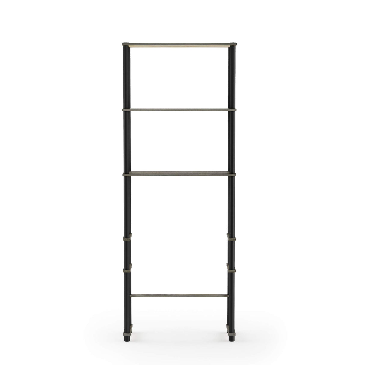 Furinno Turn-N-Tube with 3 Shelves Toilet Space Saver, French Oak Grey/Black Furinno