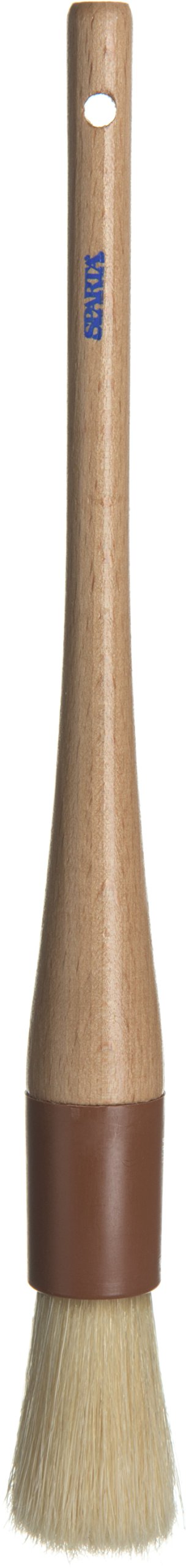SPARTA 4038000 Boarhair Round Brush, Ergonomic Shape With Studry Wood Handle, 1 Inch, Brown SPARTA