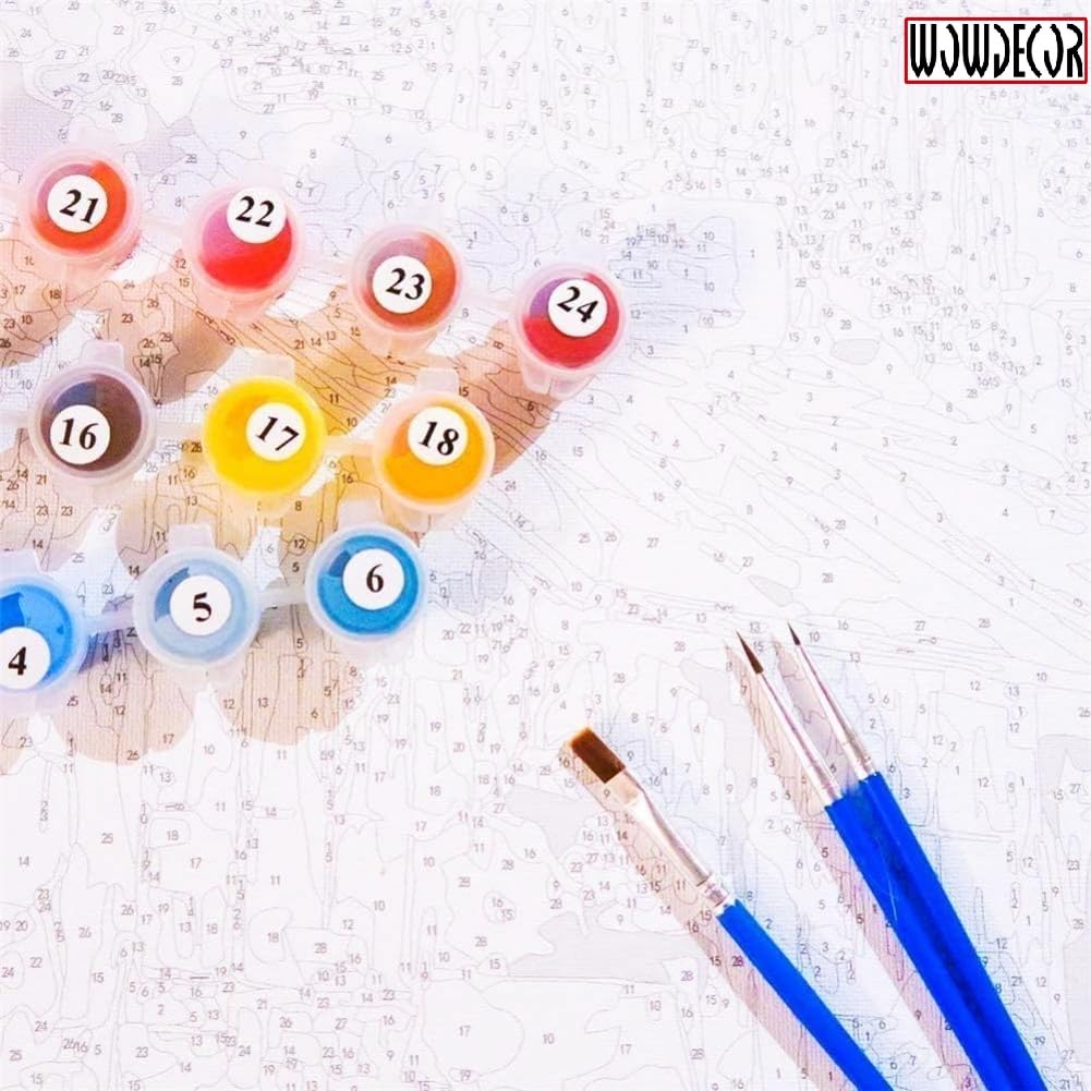 Wowdecor Paint by Number Kits for Adults Beginner, DIY Number Painting The Tree of Life by Gustav Klimt Famous Paintings 40x50 cm Wall Art Decor (No Frame) Wowdecor