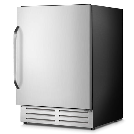 Velivi 24 Inch Beverage Refrigerator Outdoor, Under Counter Beverage Cooler for Patio, Built-in Drink Fridge 210 Cans, with Stainless Steel Door for Soda, Beer, Wine Velivi