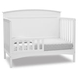Delta Children Archer Solid Panel 4-in-1 Convertible Baby Crib - Greenguard Gold Certified, Bianca White Delta Children