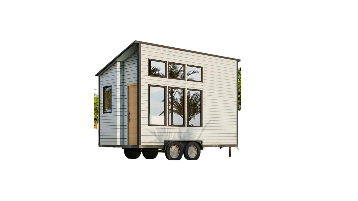 Generic Tiny Home Building Plans Mobile Lifestyle - 8' x 16' 128sqft area Living Space Generic