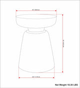 SIMPLIHOME Robbie SOLID MANGO WOOD 16 Inch Wide Round Contemporary Rustic Accent Table in Distressed White Wash, Fully Assembled, For the Living Room and Bedroom SIMPLIHOME