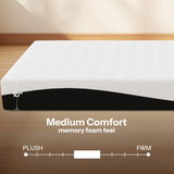 Twin Size Mattress 10 Inch, Cooling Gel Memory Foam Mattress for Back Pain, Motion Isolation, Pressure Relief, Fiberglass Free, CertiPUR-US Certified, Medium Firm Mattress in a Box Life Balance