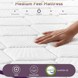 GJQ Twin Size Mattress, 12 Inch Hybrid Mattress with Pocket Spring,Cool Gel Memory Foam Mattresses in a Box,Medium Firm Twin Mattress for Pressure Relief,Fiberglass Free,CertiPUR-US Certified GJQ