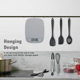 NUTRI FIT Food Scale Kitchen Scales Digital Weight Grams and Ounces for Baking Cooking, Weighing Scale Portion Control, Max 11lb 1g Increment 6 Units Smart Tare Hanging Storage, Gray NUTRI FIT