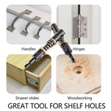 Watris Veiyi Self Centering Hinge Drill, Centering Bits, Hex Shank Center Drill Bit Set, Center Hole Bit, Door Window Cabinet Centering Drill Bits Hinge Opening Tool(5mm&1/4") Watris Veiyi