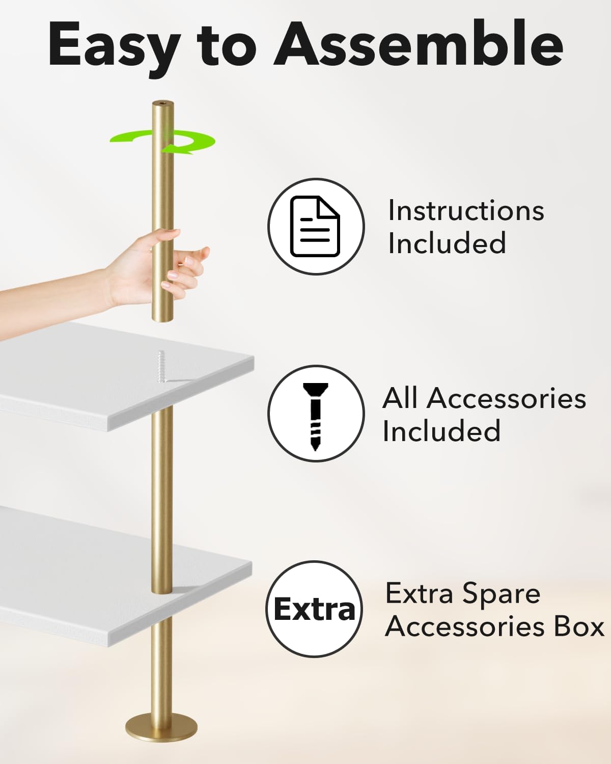 Elevate Your Space with the pickpiff 5-Tier Gold Ladder Shelf Bookcase - WoodArtSupply