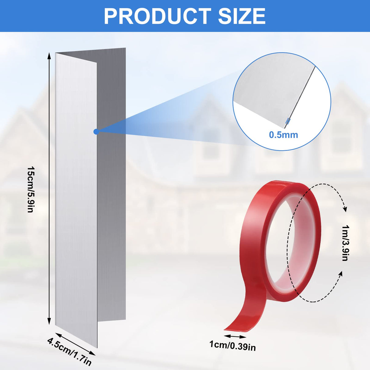 4 Pcs 5.91 x 1.77 Inch Garage Door Seal Garage Door Guards Weatherproofing Garage Door Shield Seal Strip Door Sweep Barrier with Adhesive Tape for Garage Indoor Outdoor Home Lounsweer