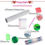 Religious Diamond Art Kits for Adults, Cross Flower Diamond Painting, Diamond Painting Kits for Adults Beginners, Diamond Art for Kids Gem Art Home Wall Decor 11.8x11.8Inch Baiwanerxiang