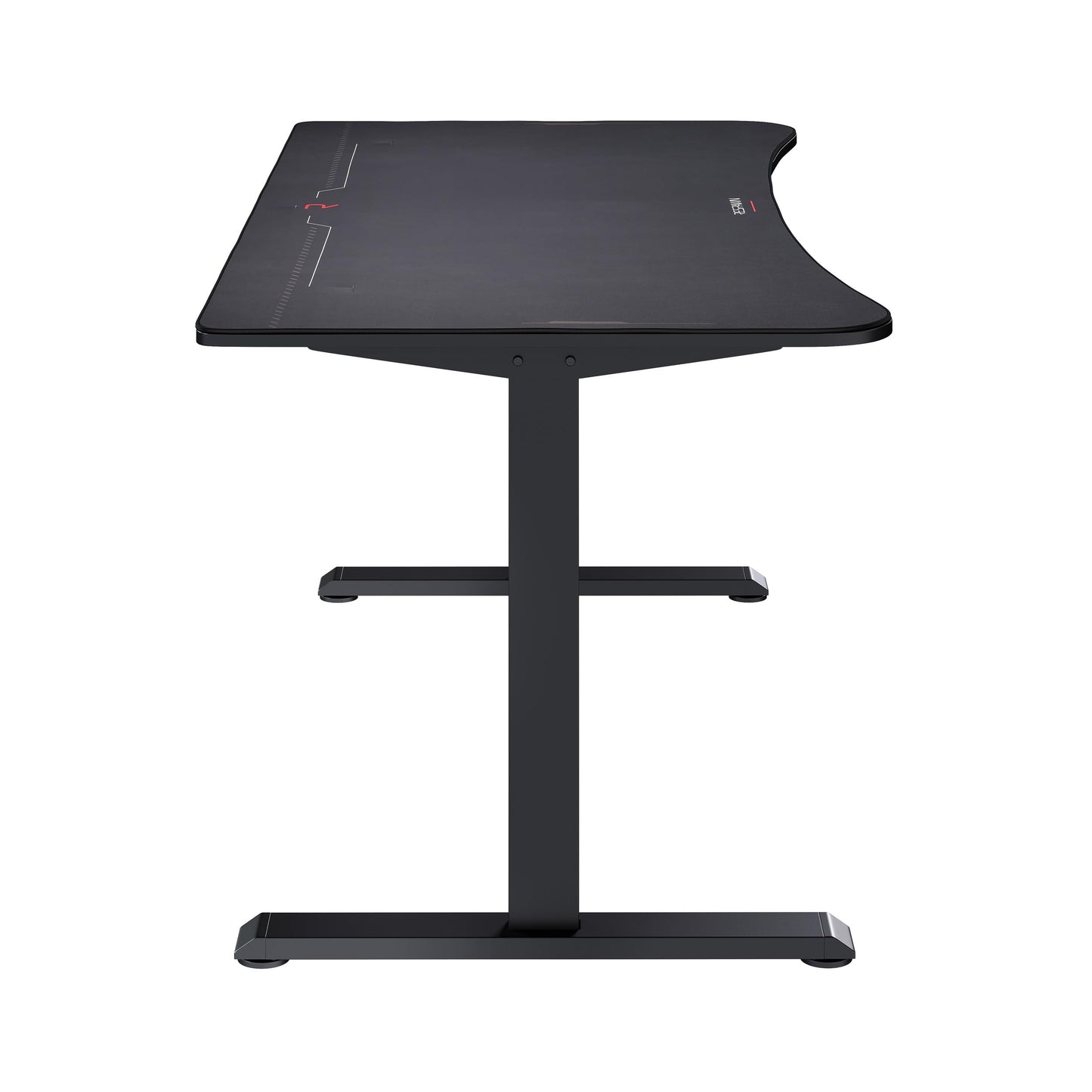 RESPAWN 1063 Gaming Desk - 63in Computer Desk With Mouse Pad, PC Workstation With Cable Management, Home Office Gaming Table - Black - WoodArtSupply