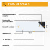 tonhui 4Pcs 12" X 4" Bumper Sticker Magnets, Flexible Magnetic Bumper Sticker Sheet with Self Adhesive, Turn Any Decal Into a Magnet tonhui