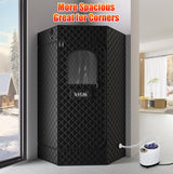 X-Vcak Extra Large Sauna Box, Steam Sauna, Portable Sauna for Home, Sauna Tent with 3L Steamer, Folding Chair and Remote Control, 9 Levels X-Vcak
