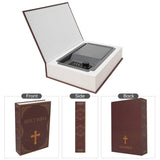 Real Paper Transfer Book Safe, Hollow with Secret Hidden Compartment, Combination Lock, 8.7"×6"×2" (Bible-Combination) PACOLO