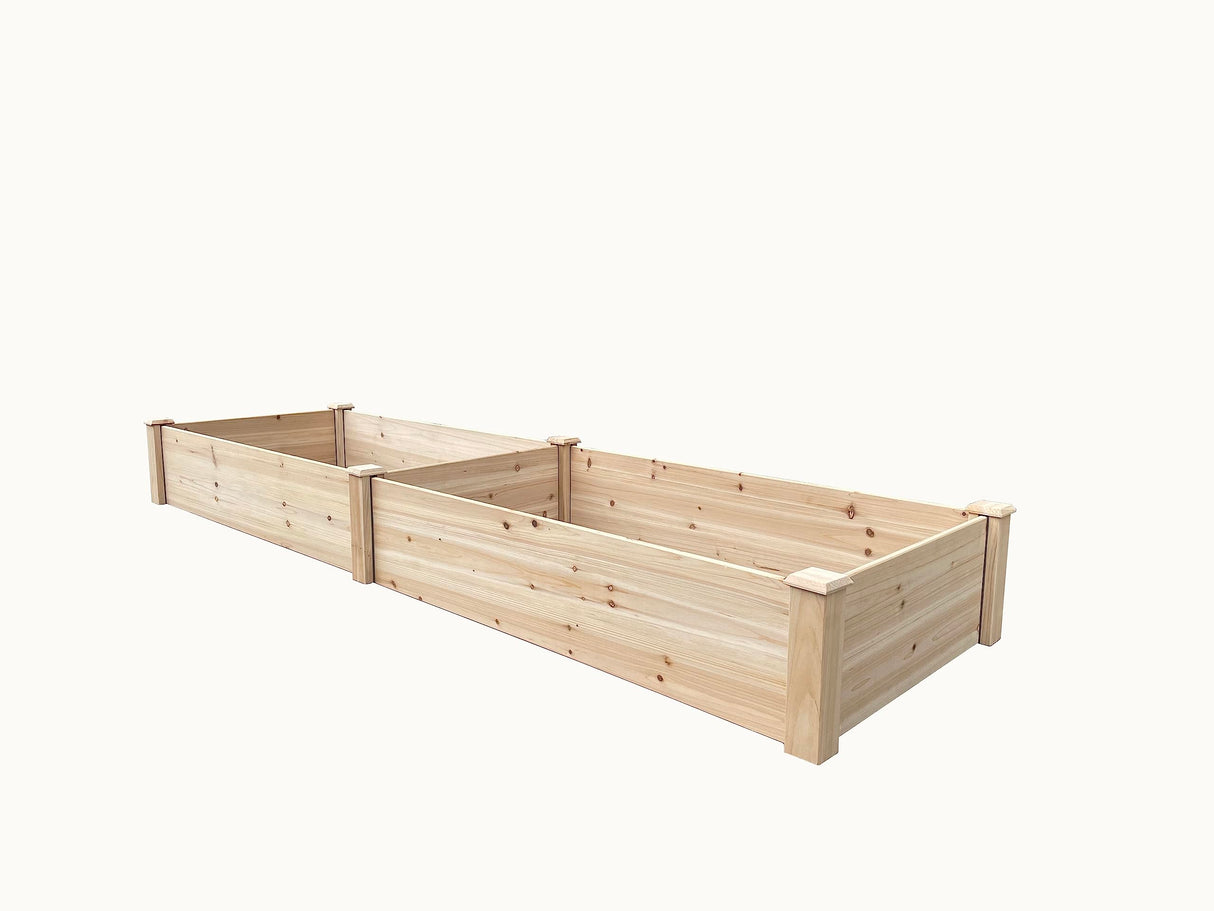 BTExpert 8ft x 2ft Horticulture Raised Garden Beds Elevated Planting Divisible Large Wooden Planter Box Kit Stand for Vegetable Herbs Flower Backyard Patio Balcony Bed Liner Outdoor Clear Natural Wood BTEXPERT