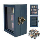 Anxiety Bookshelf Mini Bookshelfs, Anxiety Mini Bookshelf for mini books Ornament, Shake Away Your Anxiety Miniature Book Library with 60pcs Books for Book Lovers Home Room Office Decor (Blue) Rxsdeni