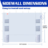 FANPAT Instant Canopy Tent SideWalls with 6 Pockets for 10x10 FT Pop Up Canopy, 210D Polyester Waterproof(3PCS Sidewall Only, Canopy Tent NOT Included) FANPAT