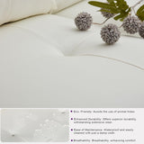 TYBOATLE Sofa Couch 61" Loveseat Couches for Living Room, White Faux Leather Couch Mid Century Modern Tufted Mini Sofa Comfy Office 2 Seat Settee Love Seat Small Couches for Small Spaces Bedroom TYBOATLE