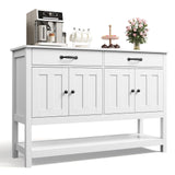 Gizoon 47'' Buffet Sideboard Cabinet with Storage, Modern Farmhouse Coffee Bar with 2 Drawers and Doors, Entryway Table with Shelf for Living Room, Kitchen and Hallway Gizoon