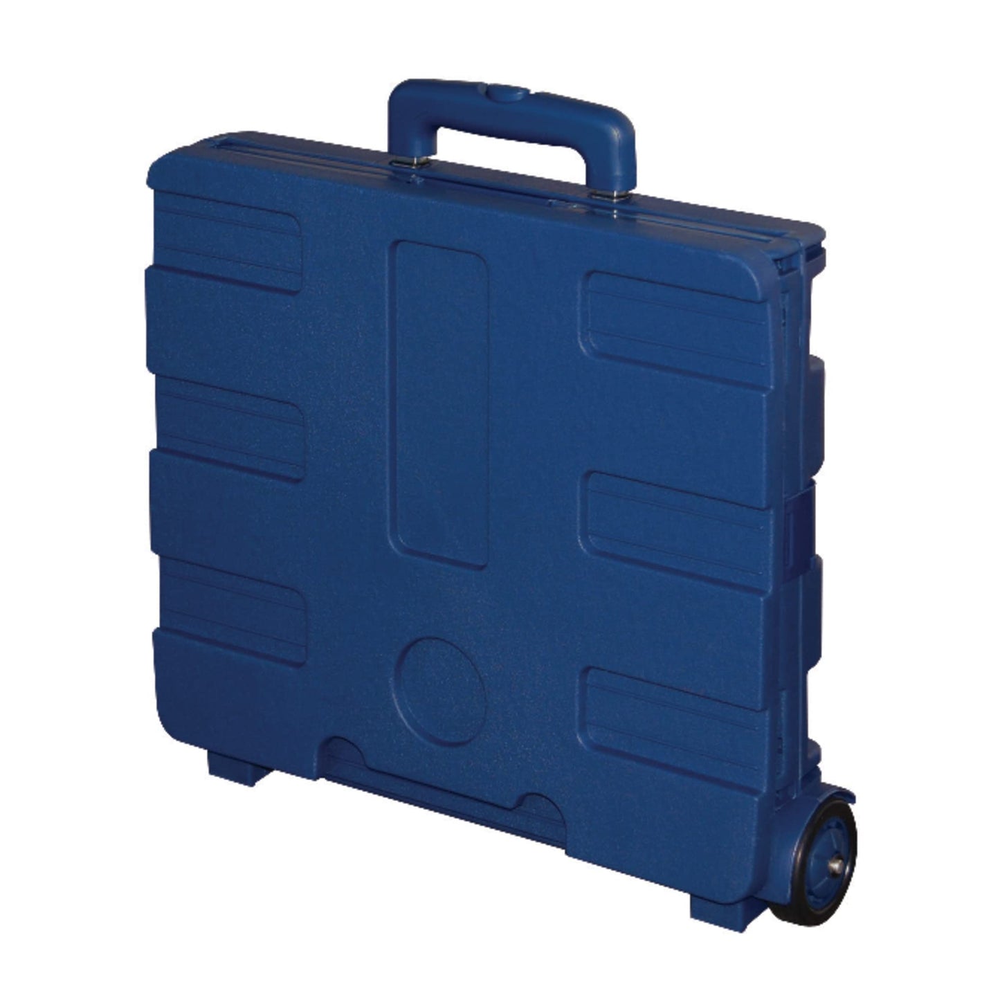 Office Depot Mobile Folding Cart With Lid, 16in.H x 18in.W x 15in.D, Blue, 50803