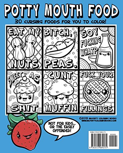 Potty Mouth Food: An Adorable Cuss Word Coloring Book for Adults