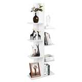 Giantex Tree Bookshelf, 7-Tier Tall Freestanding Wood Bookshelf with Anti-toppling, Modern Multipurpose Display Storage Rack Organizer Corner Shelf for Books, Photos, White Giantex