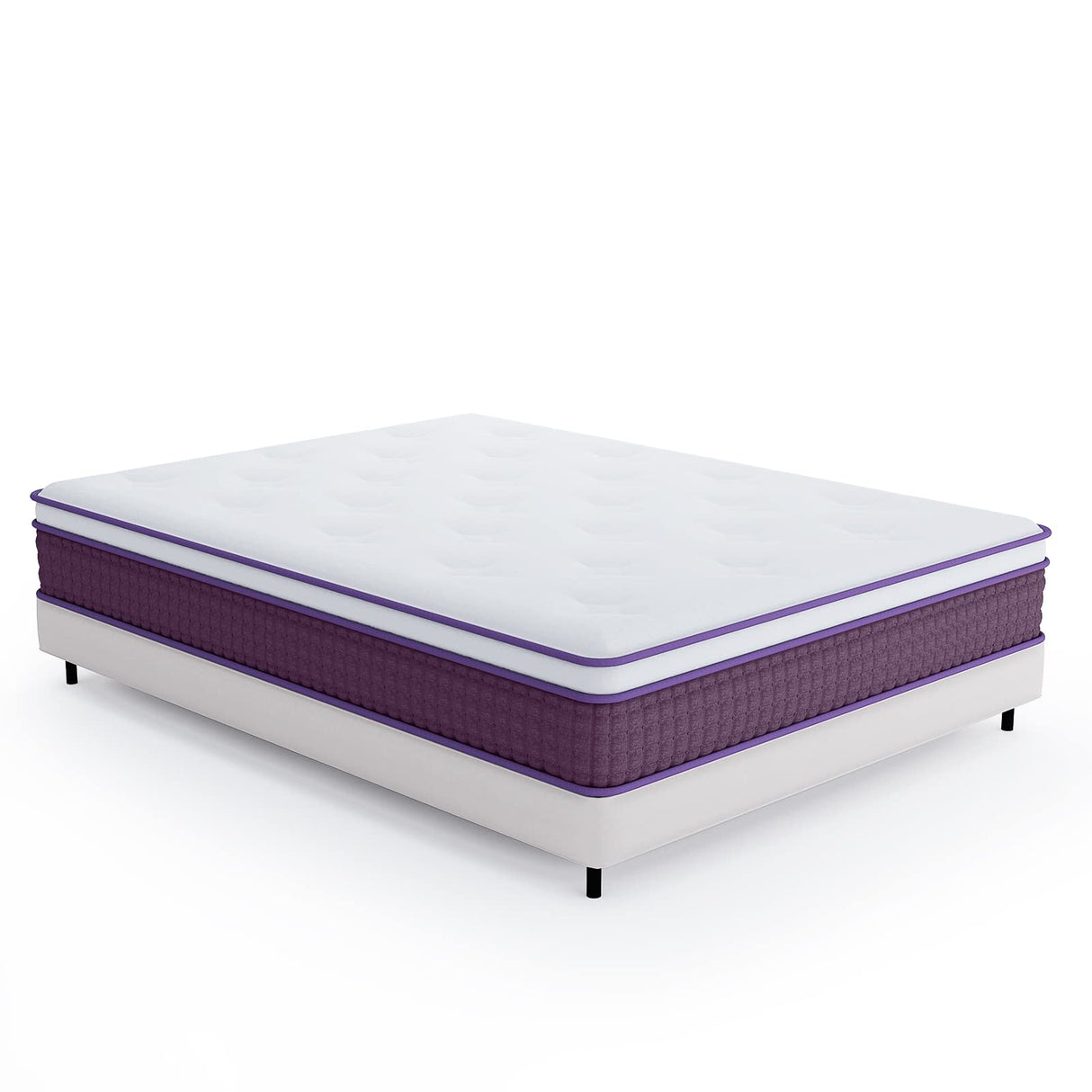 Full Mattress, 12 Inch Hybrid Full Mattress, Full Size Mattress in a Box, Plush Foam Mattress with Individually Pocketed Coils, Motion Isolation for Pressure Relief, Medium Soft REGOSS