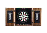 Hathaway Drifter Solid Wood Dartboard & Cabinet Set, Rustic Oak, 6" L W x 25" H Hathaway