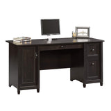 Sauder Edge Water Computer Desk with Storage Drawers, Home Office, L: 59.06" x W: 23.23" x H: 29.02", Estate Black Sauder