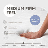 L’Baiet 12” Gel Memory Foam Mattress, Twin Size/Bed in a Box/Medium Firm/Breathable Cooling-Gel Comfort Technology/Pressure Relief/Comfy Support/Soft Fabric Cover/CertiPUR-US Certified L'Baiet