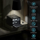 XDeer Biometric Pistol Safe (FCC & California DOJ Certified) - Quick Access Handgun Safe with Fingerprint & Digital Keypad, Secure Home Gun Safe for up to 4 Pistols (No Cleaning Kit) XDeer