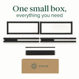 ZINUS ABEL 14 Inch Platform Bed Frame, Steel Slat Support, Easy Assembly, No Box Spring Needed, Eco Friendly WonderBox(TM) Packaging, Black, Twin ZINUS