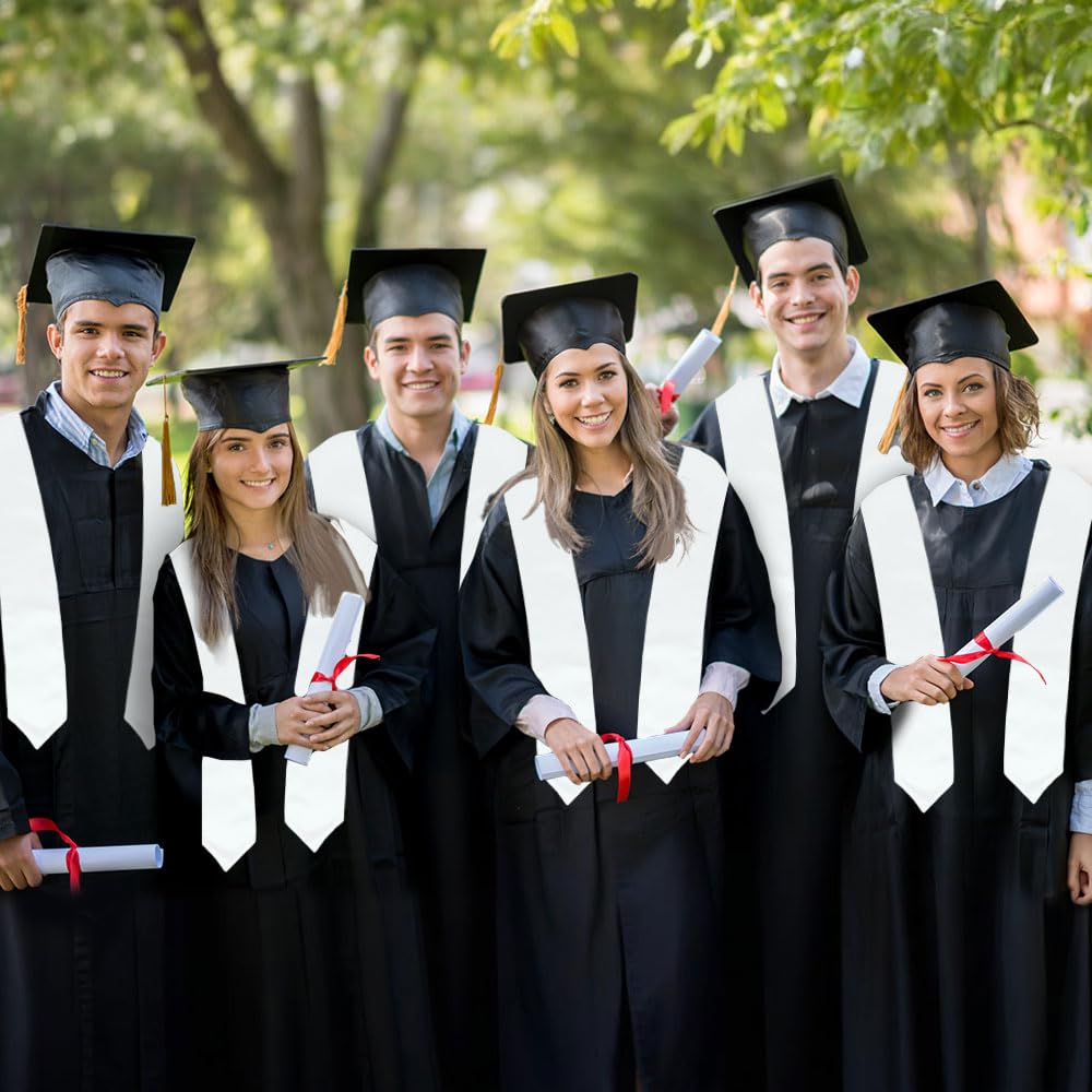 Graduation Stole Graduation Sash Graduation Stole Class of 2025 White Graduation Stole White Sash Honors Graduation Stoles Graduation Shawl Sublimation Stoles Blanks White Stole Graduation to Write on