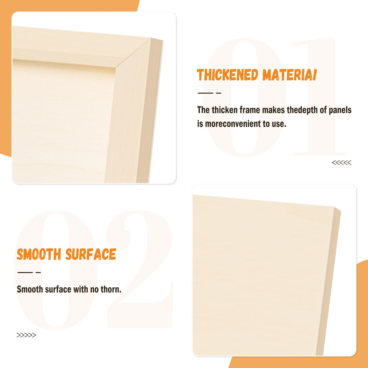 Wooden Art Panels for DIY Painting - Christmas Crafts & Home Décor | 12x12 Inch Canvas Wood Boards, Unfinished Wooden Canvas for Adults & Kids (3-Pack) HANSILK