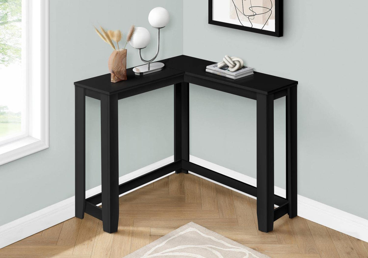 Monarch Specialties I 3657 Accent Table, Console, Entryway, Narrow, Corner, Living Room, Bedroom, Laminate, Black, Transitional Monarch Specialties