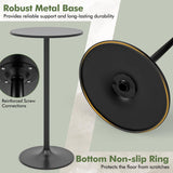 ERGOMASTER Two-in-one Adjustable Height Bar Tables – 24 inch Round Cocktail Table with Sturdy Metal Base, 120 lbs Capacity, 40"/22" Two Convertible Height for Living Room,Restaurant Bistro ERGOMASTER