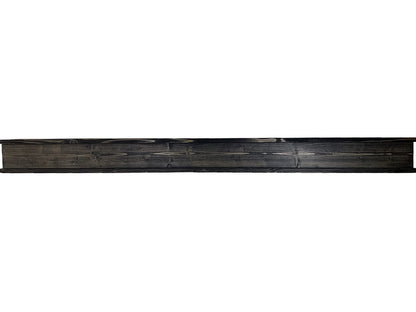 Rustic Mantle | Fireplace Mantel for Decor | Wood Mantel Shelf | Made in USA | Floating Shelf | Farmhouse Fireplace Surround | Long Shelf for Fireplace (Weathered Black, 72 Inch)