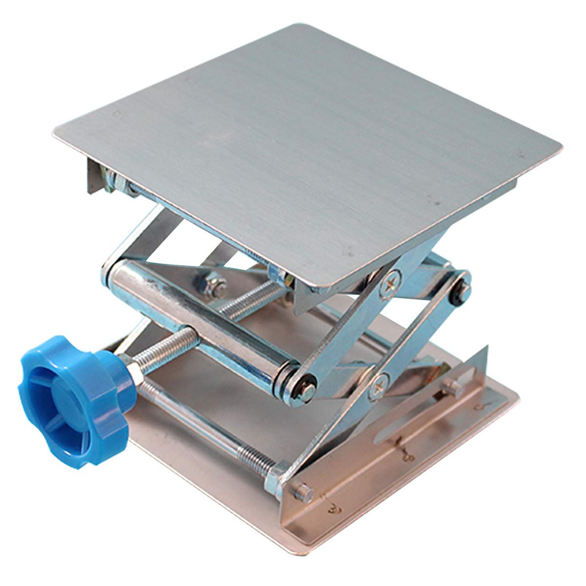 Stainless Steel Lab Jack Stand Table Lift Laboratory Mini Scissor Lift Jack 4" x 4" AHBLQD