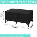 Kovshuiwe Patio Furniture Covers,4-Piece Outdoor Veranda Patio Garden Furniture Covers Set Waterproof - Upgraded 420D Heavy Duty Oxford Fabric Rattan Furniture Cover for Chair Sofa(Black) Kovshuiwe