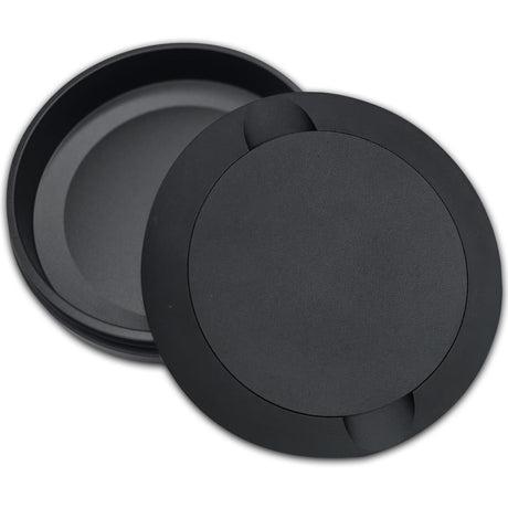 Matte Black Metal Zyn Pouch Container – Dual Compartment Storage Tin with Secure Lid Tharos Distribution