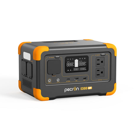 pecron Portable Power Station E300LFP, 288Wh Solar Generator, 2 Up to 600W AC Outlets Power Station, LiFePO4 Battery Fast Charging, Solar Power Station for Home Use, RV, Camping(Solar Panel Optional) pecron