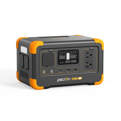 pecron Portable Power Station E300LFP, 288Wh Solar Generator, 2 Up to 600W AC Outlets Power Station, LiFePO4 Battery Fast Charging, Solar Power Station for Home Use, RV, Camping(Solar Panel Optional)