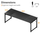 Coleshome 71 Inch Computer Desk, Modern Simple Style Desk for Home Office, Study Student Writing Desk, Black Coleshome