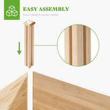 PaPaJet Wooden Raised Garden Bed for Outdoor, Deep Large Planter Box for Gardening, Vegetables, Flowers, Herbs（8×6×2FT） PaPaJet