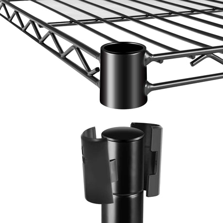 Simple Deluxe Heavy Duty 4-Tier Storage Shelving Unit, 35.83" W x 13.98" D x 55.91" H, 1000 Lbs Loading Capacity, Black Simple Deluxe