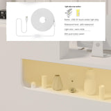 YTElantivo Reception Desk with LED Light and Locking Drawer – 47.2" Small Front Desk for Salon, Office, Retail, Lobby or Checkout Counter Use YTElantivo