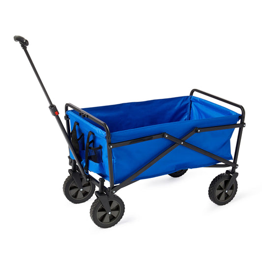 Seina Compact Folding 150-Pound Capacity Utility Cart, Royal Blue - WoodArtSupply