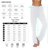DIBAOLONG Womens Yoga Pants Wide Leg Comfy Drawstring Loose Straight Lounge Running Workout Legging White XS DIBAOLONG