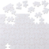 Christmas Blank Jigsaw Puzzle 70 Pieces 0.84 x 0.78 Inch White Blank Puzzle Rectangle Decorating Puzzle for Decorating Boys and Girls Art Activity, Wedding Birthday Party, 5.12 x 3.54 Inches Sumind