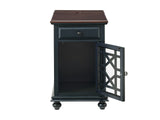 Martin Svensson Home Elegant Power Chairside End Table, 24 in x 16 in x 25 in, Blue with Walnut Martin Svensson Home